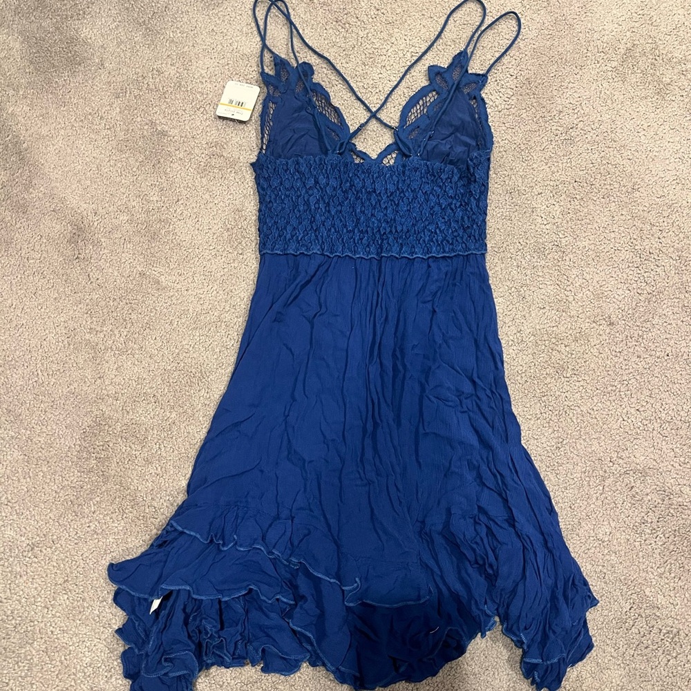 Free People Adella Navy Lace Mini Dress - Picture 5 of 5